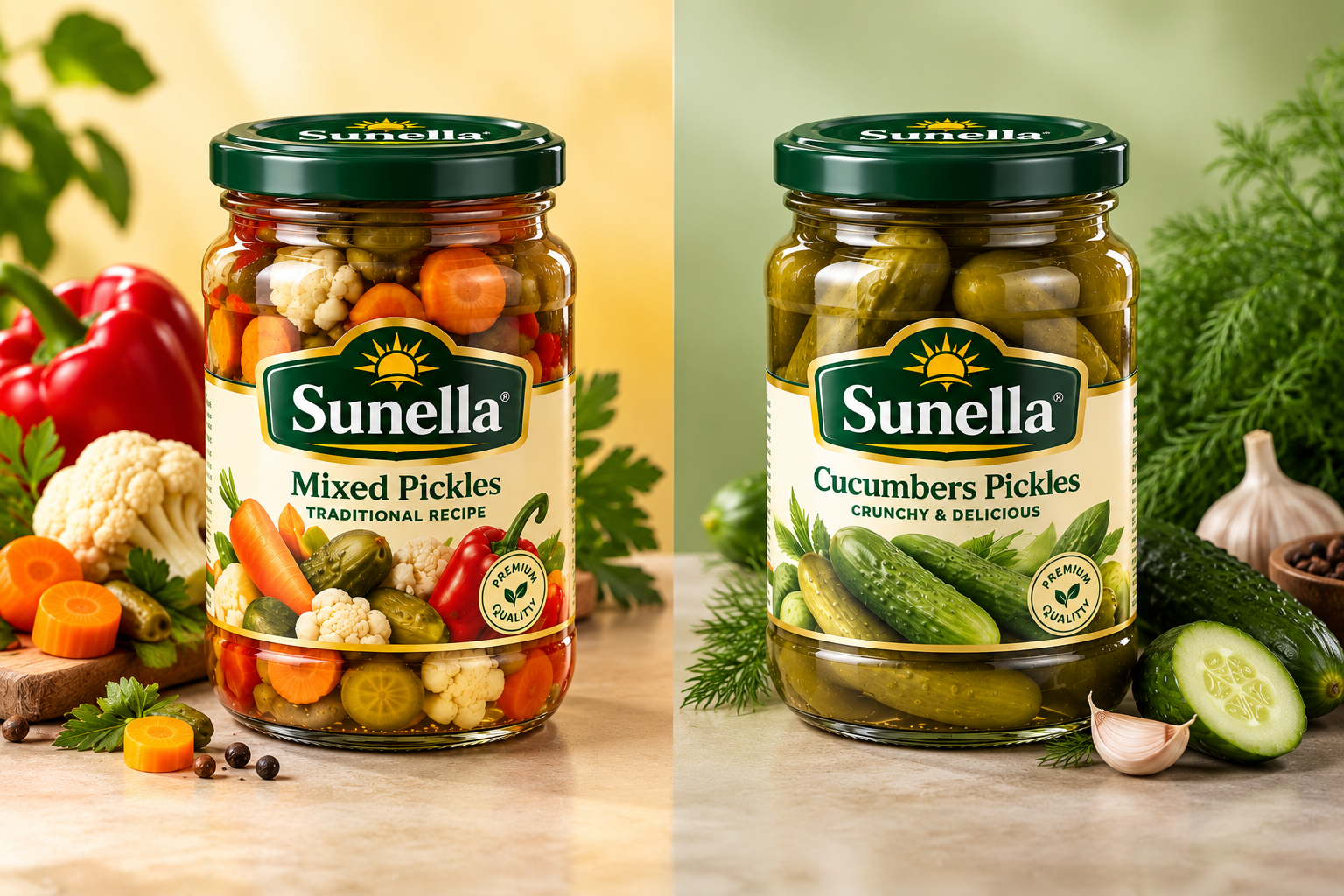Sunella Mixed Pickles with assorted pickled vegetables