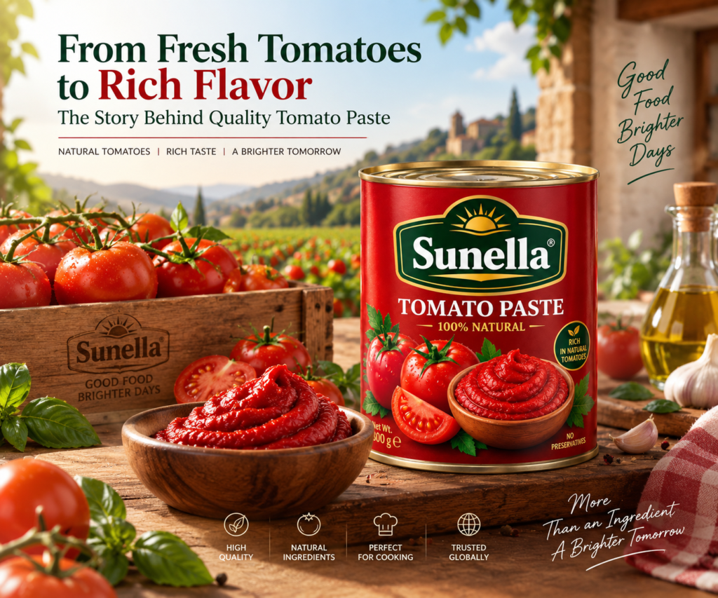 Quality tomato paste made from fresh tomatoes – Sunella Food